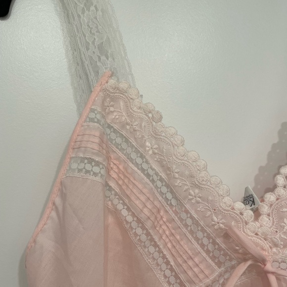 Vintage Komar Lace Trimmed Nightgown Nightie Lingerie Made in USA Small - Picture 2 of 8